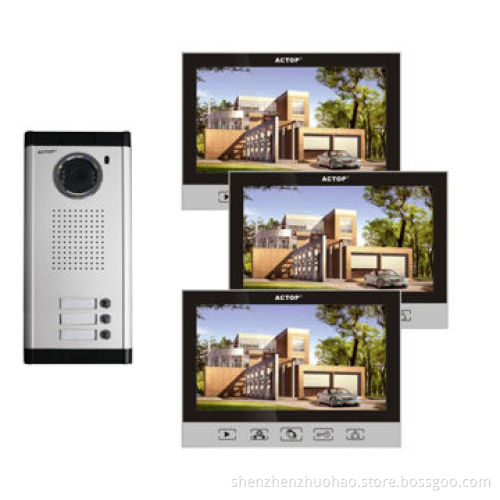 7-inch Motion Detector Wire Video Door Phone, Memory Function to SD Card